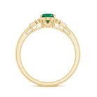 Rosec Jewels-Natural Emerald and Diamond Engagement Ring for Her