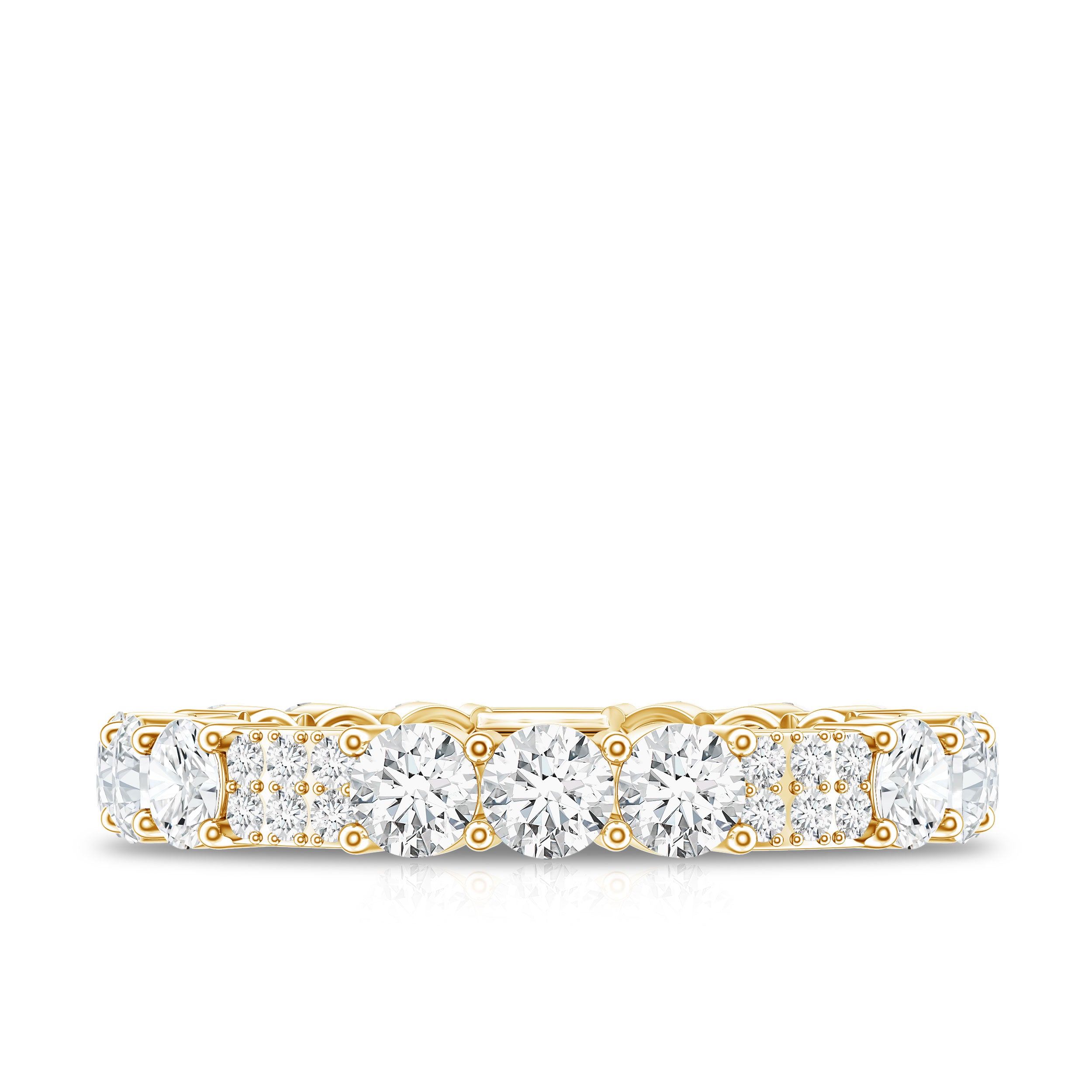 Designer Round Moissanite Full Eternity Ring for Women D-VS1 - Rosec Jewels