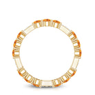 Natural Citrine Diamond Eternity Wedding Band AAA - Rosec Jewels