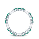 Certified Lab Grown Emerald Diamond Eternity Wedding Band AAAA - Rosec Jewels