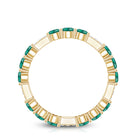 Certified Lab Grown Emerald Diamond Eternity Wedding Band AAAA - Rosec Jewels
