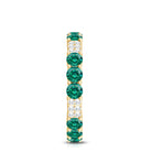 Certified Lab Grown Emerald Diamond Eternity Wedding Band AAAA - Rosec Jewels