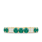 Certified Lab Grown Emerald Diamond Eternity Wedding Band AAAA - Rosec Jewels