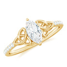 Rosec Jewels-Marquise Cut Moissanite Celtic Knot Engagement Ring