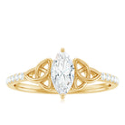 Rosec Jewels-Marquise Cut Moissanite Celtic Knot Engagement Ring