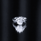 Rosec Jewels-Designer 1.2 Carat Oval Cut Moissanite Wedding Ring Set With Certificate
