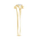 Certified Two Stone Moissanite Commitment Ring For Her D-VS1 - Rosec Jewels