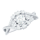 Designer Moissanite Beautiful Engagement Ring with Certificate D-VS1 - Rosec Jewels