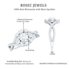 Designer Moissanite Beautiful Engagement Ring with Certificate D-VS1 - Rosec Jewels