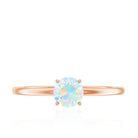 Natural Ethiopian Opal October Birthstone Ring AAA - Rosec Jewels