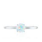 Natural Ethiopian Opal October Birthstone Ring AAA - Rosec Jewels