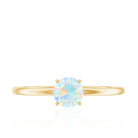 Natural Ethiopian Opal October Birthstone Ring AAA - Rosec Jewels