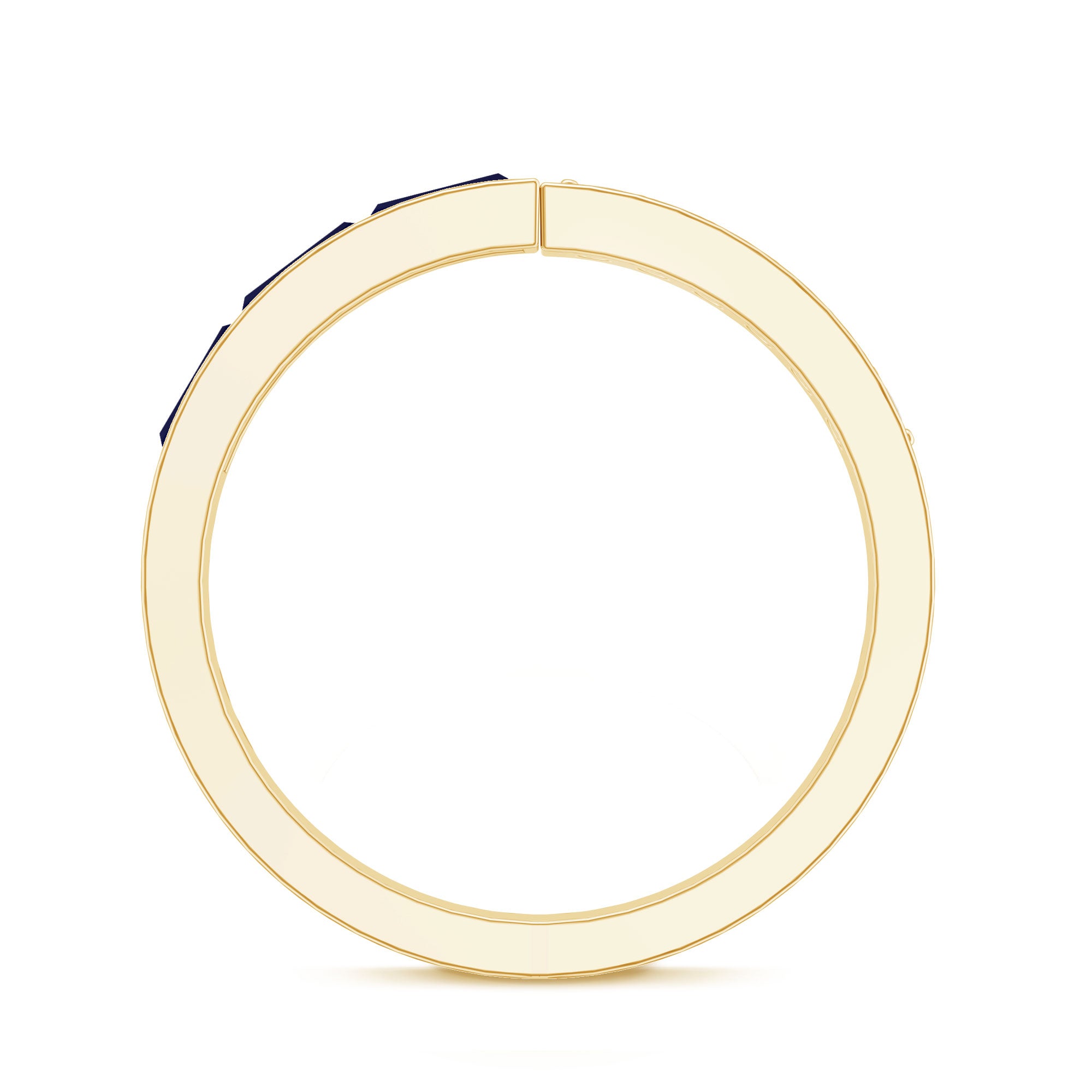 Natural Blue Sapphire Diamond Anniversary Band Ring AAA - Rosec Jewels