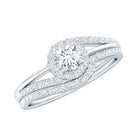Rosec Jewels-Round Moissanite Bypass Wedding Ring Set