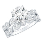 2.50 CT Brilliant Cut Moissanite Bridal Ring Set D-VS1 - Rosec Jewels