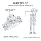 2.50 CT Brilliant Cut Moissanite Bridal Ring Set D-VS1 - Rosec Jewels