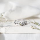 2.50 CT Brilliant Cut Moissanite Bridal Ring Set D-VS1 - Rosec Jewels