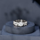 2.50 CT Brilliant Cut Moissanite Bridal Ring Set D-VS1 - Rosec Jewels