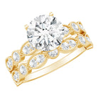 2.50 CT Brilliant Cut Moissanite Bridal Ring Set D-VS1 - Rosec Jewels