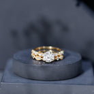 2.50 CT Brilliant Cut Moissanite Bridal Ring Set D-VS1 - Rosec Jewels