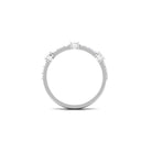 Natural Diamond Half Eternity Band Ring Natural - ( HI-SI ) - Rosec Jewels