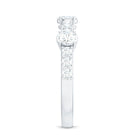 Natural Diamond Half Eternity Band Ring Natural - ( HI-SI ) - Rosec Jewels