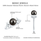 Rosec Jewels-Nature Inspired Tahitian Pearl Engagement Ring with Diamond