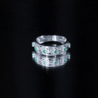 Lab Created Emerald Vintage Inspired Eternity Band AAAA - Rosec Jewels