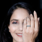 Lab Created Emerald Vintage Inspired Eternity Band AAAA - Rosec Jewels