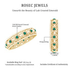 Lab Created Emerald Vintage Inspired Eternity Band AAAA - Rosec Jewels