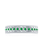 Genuine Emerald Vintage Inspired Eternity Band AAA - Rosec Jewels