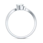 Certified Moissanite Heart Promise Ring for Her D-VS1 - Rosec Jewels