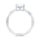 Solitaire Moissanite Asscher Cut Engagement Ring D-VS1 - Rosec Jewels