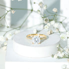 3 CT Certified Moissanite Cushion Cut Engagement Ring D-VS1 - Rosec Jewels