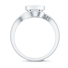 Heart Shape Moissanite Bypass Engagement Ring for Women D-VS1 - Rosec Jewels