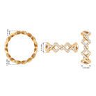 Zircon Twisted Stackable Eternity Ring AAAA - Rosec Jewels