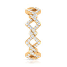 Zircon Twisted Stackable Eternity Ring AAAA - Rosec Jewels