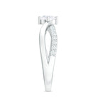 Round Cut Zircon Infinity Solitaire Ring in Prong Setting AAAA - Rosec Jewels