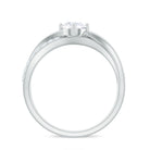 Round Cut Zircon Infinity Solitaire Ring in Prong Setting AAAA - Rosec Jewels