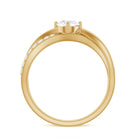 Round Cut Zircon Infinity Solitaire Ring in Prong Setting AAAA - Rosec Jewels