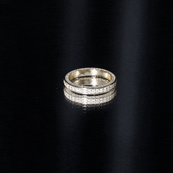 Certified Simulated Diamond Eternity Wedding Band Ring AAAA - Rosec Jewels
