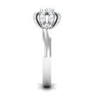Classic Zircon Floral Engagement Ring AAAA - Rosec Jewels