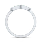 Rosec Jewels-Princess Cut Real Emerald Band Ring in Channel Setting