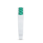 Rosec Jewels-Princess Cut Lab Created Emerald Eternity Band in Channel Setting