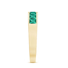 Rosec Jewels-Princess Cut Lab Created Emerald Eternity Band in Channel Setting