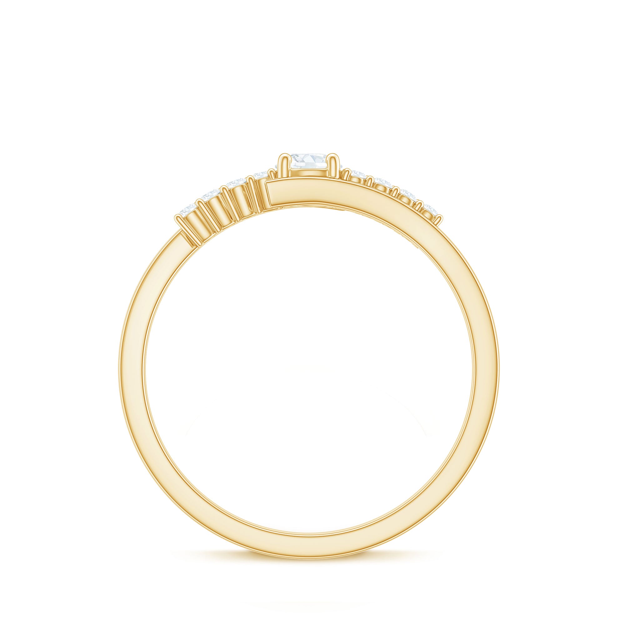 Rosec Jewels-Diamond Promise Ring with Bypass Shank