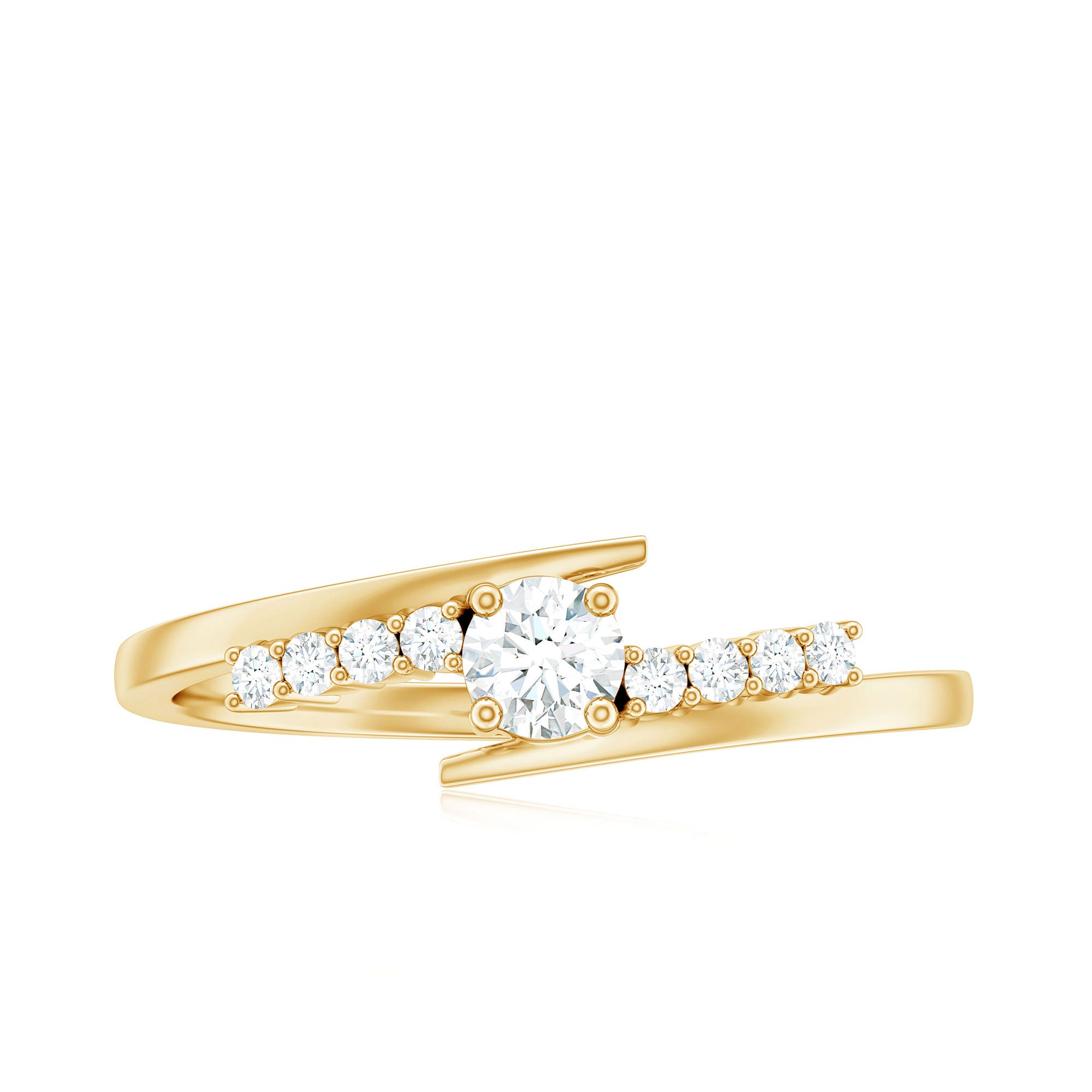 Rosec Jewels-Diamond Promise Ring with Bypass Shank