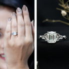 2 CT Moissanite Engagement Ring with Celtic Details D-VS1 - Rosec Jewels
