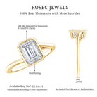 2 CT Octagon Cut Moissanite Engagement Ring For Women D-VS1 - Rosec Jewels