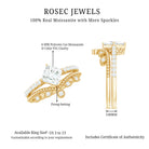 Brilliant Cut Moissanite Vintage Bridal Ring Set D-VS1 - Rosec Jewels